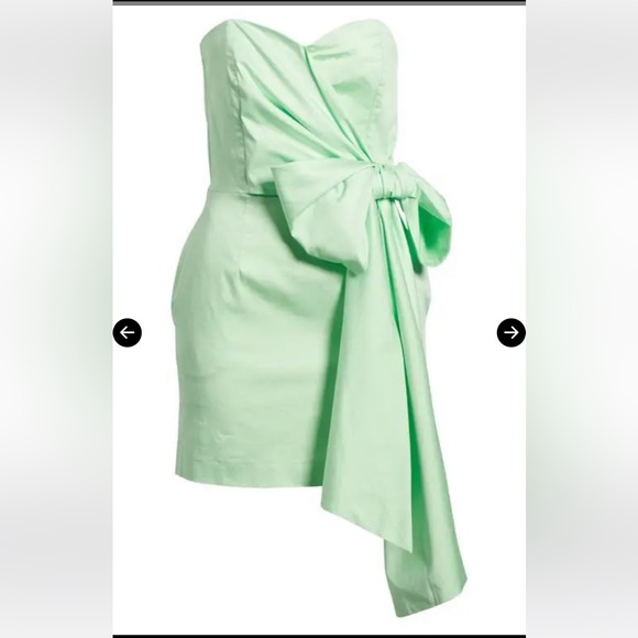 French Connection Florida Summer Tie Waist Strapless Minidress - Picture 2 of 6